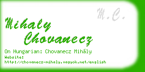 mihaly chovanecz business card